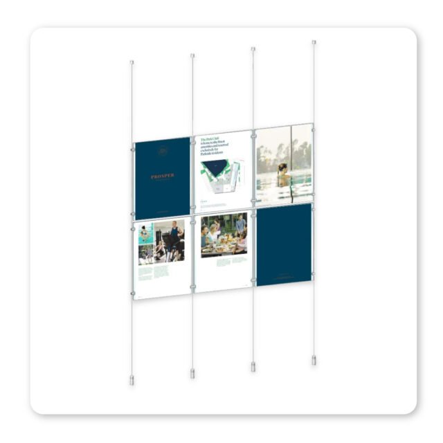 Window Acrylic Cable Poster Display Kits